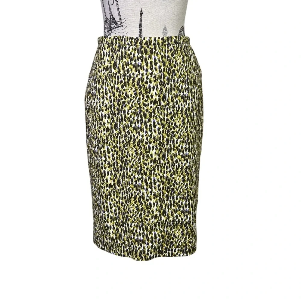 J Crew S‎ Animal Print Pencil Skirt - Picture 2 of 5